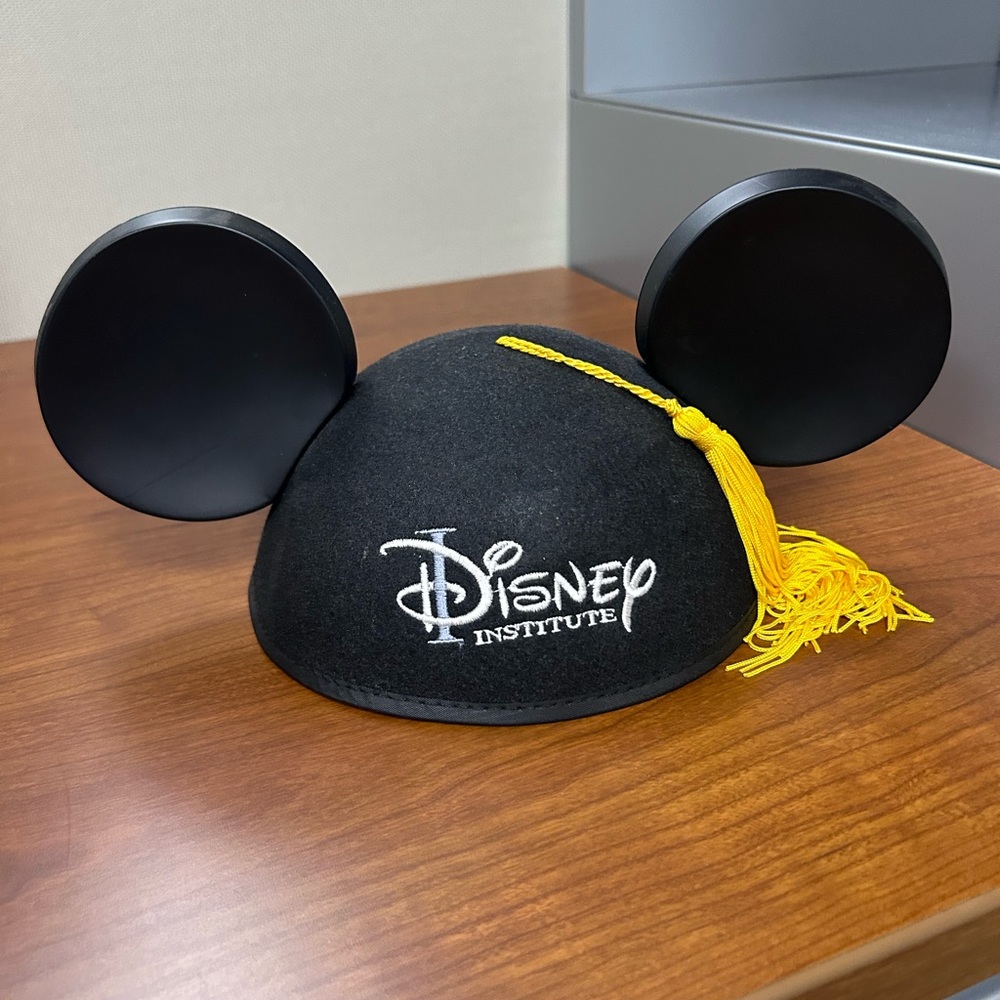 Disney Institute Graduation Cap w/Mickey Ears & Tassel